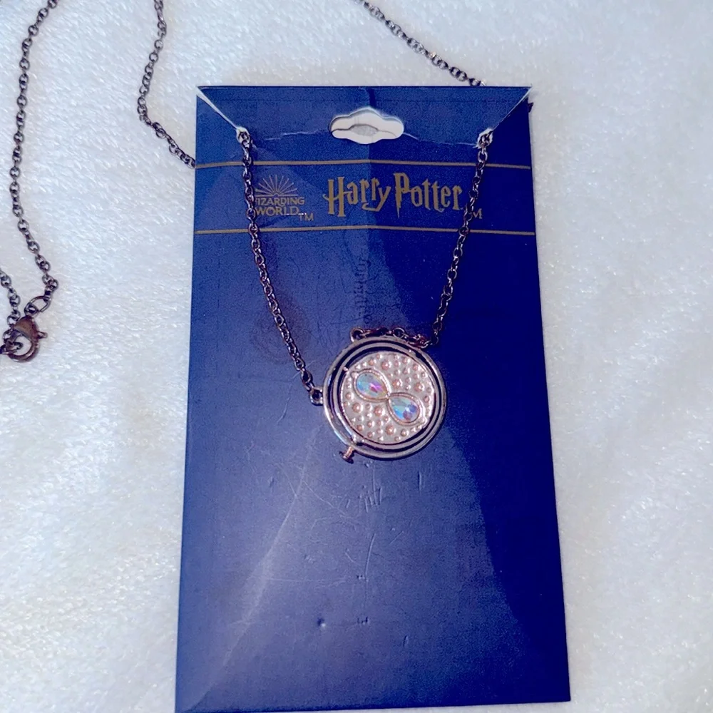 Harry Potter Time Turner Necklace Wizarding World Hermione Spinning Pendant